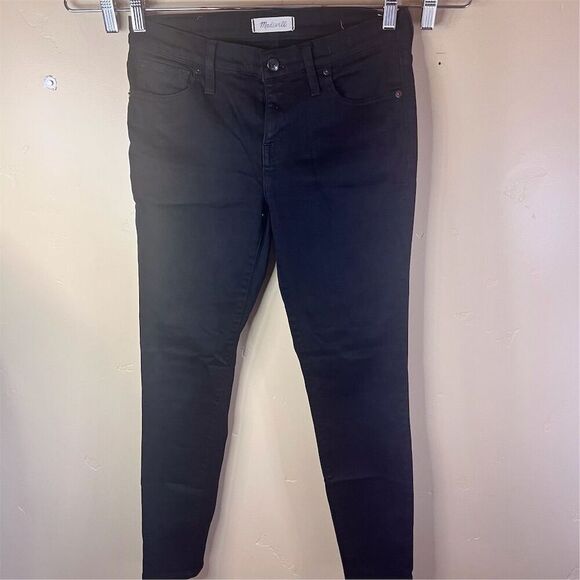 Madewell Women's 8" Skinny‎ Jeans Size 30 Dark Black Denim Streetwear Dark Wash - Picture 1 of 8